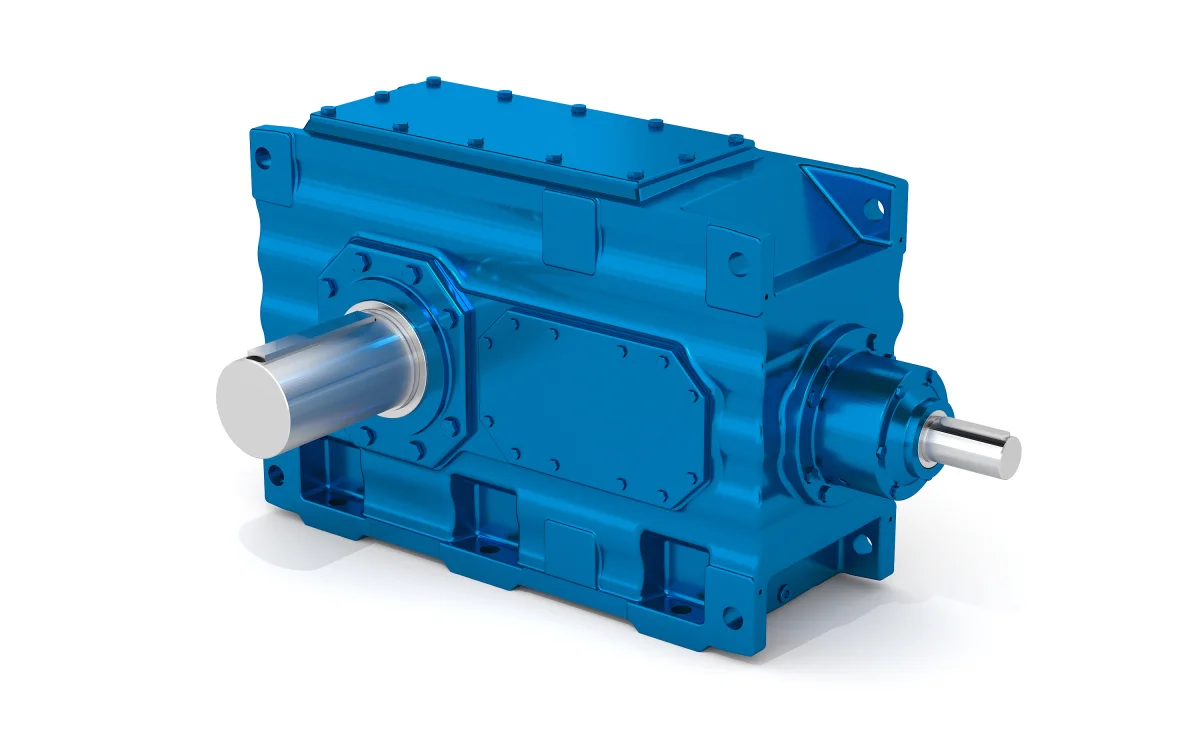 Huanou standard industrial helical and bevel-helical gearbox, official range image