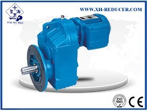 Xinghai official blue FF parallel-shaft gearmotor with flange output and original supplier markings